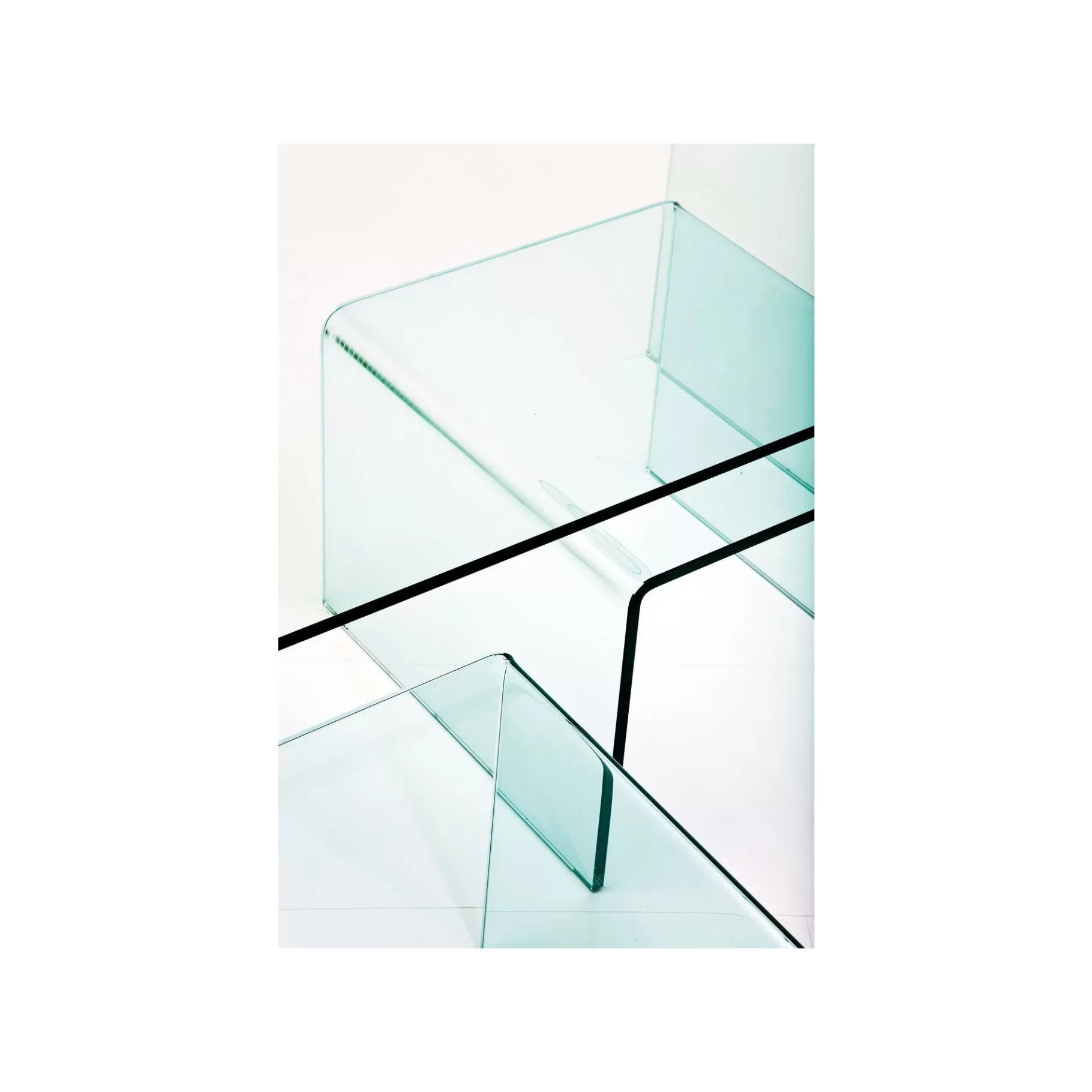 Fashion Tables Basses Visible Clear Set De 3 Table Basse