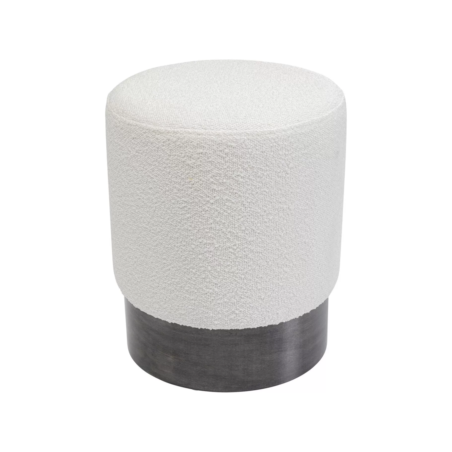 Fashion Tabouret Cherry Boucle Crème Et Gris Tabouret & Pouf