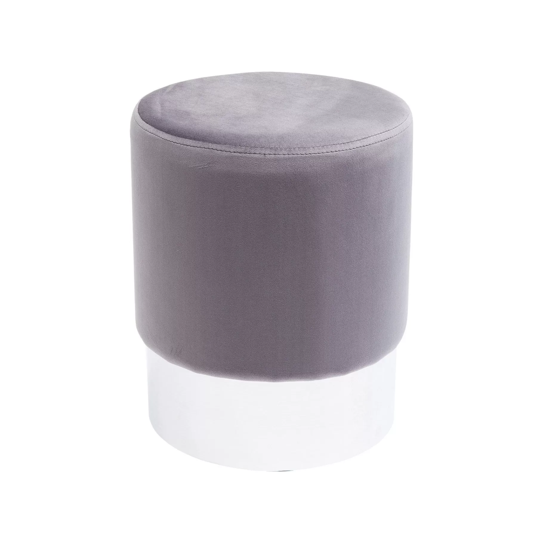 Best Sale Tabouret Cherry Gris Clair Et Chrome Tabouret & Pouf