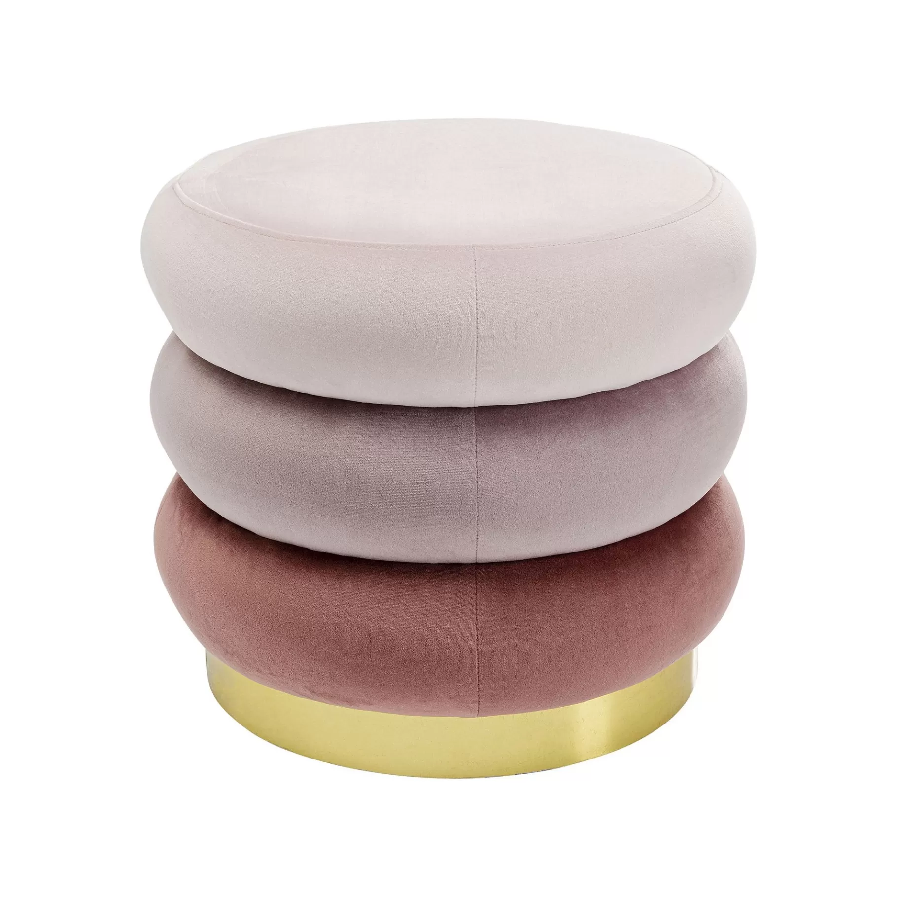 Store Tabouret Sandwich Velours Rose Tabouret & Pouf