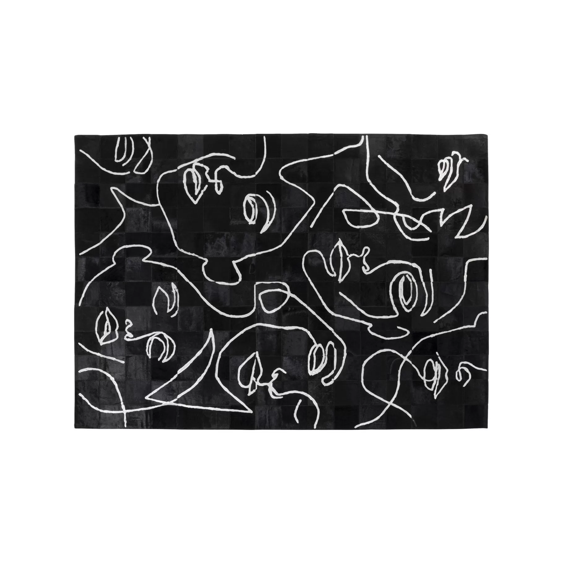 Online Tapis Visages Noir Tapis