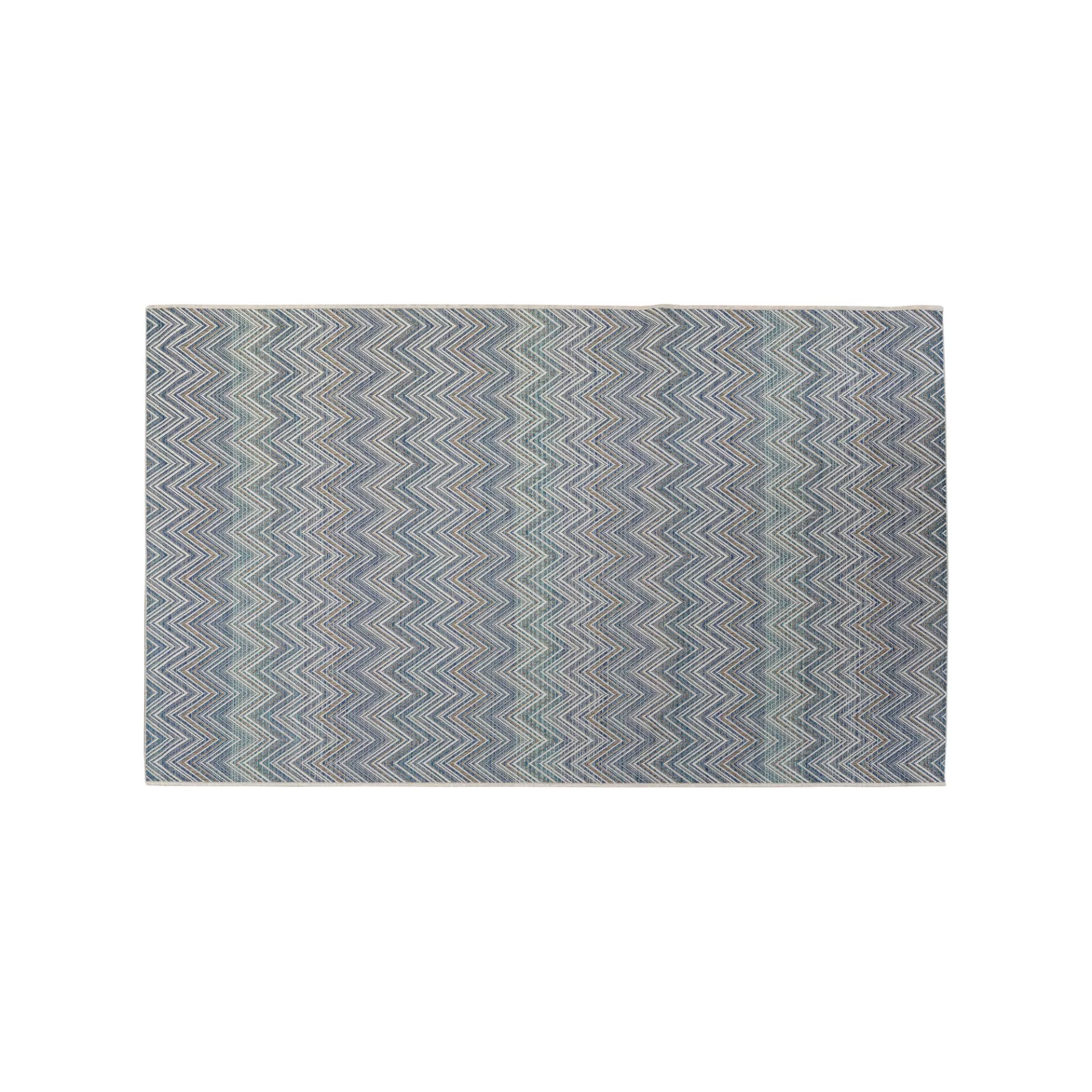 Cheap Tapis Zigzag Bleu 330x230cm Tapis