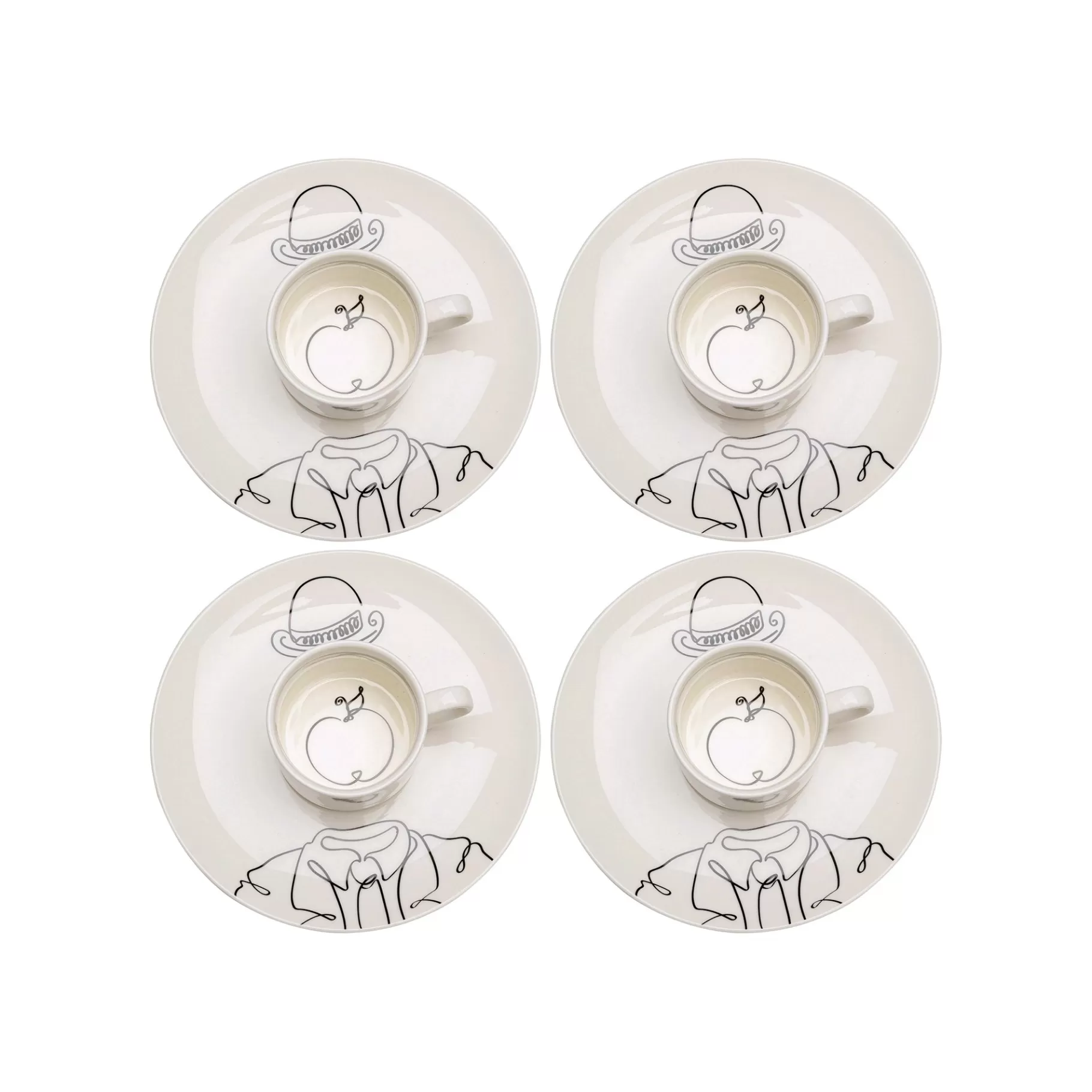 Online Tasses à Café Favola Pomme Set De 4 Vaisselle