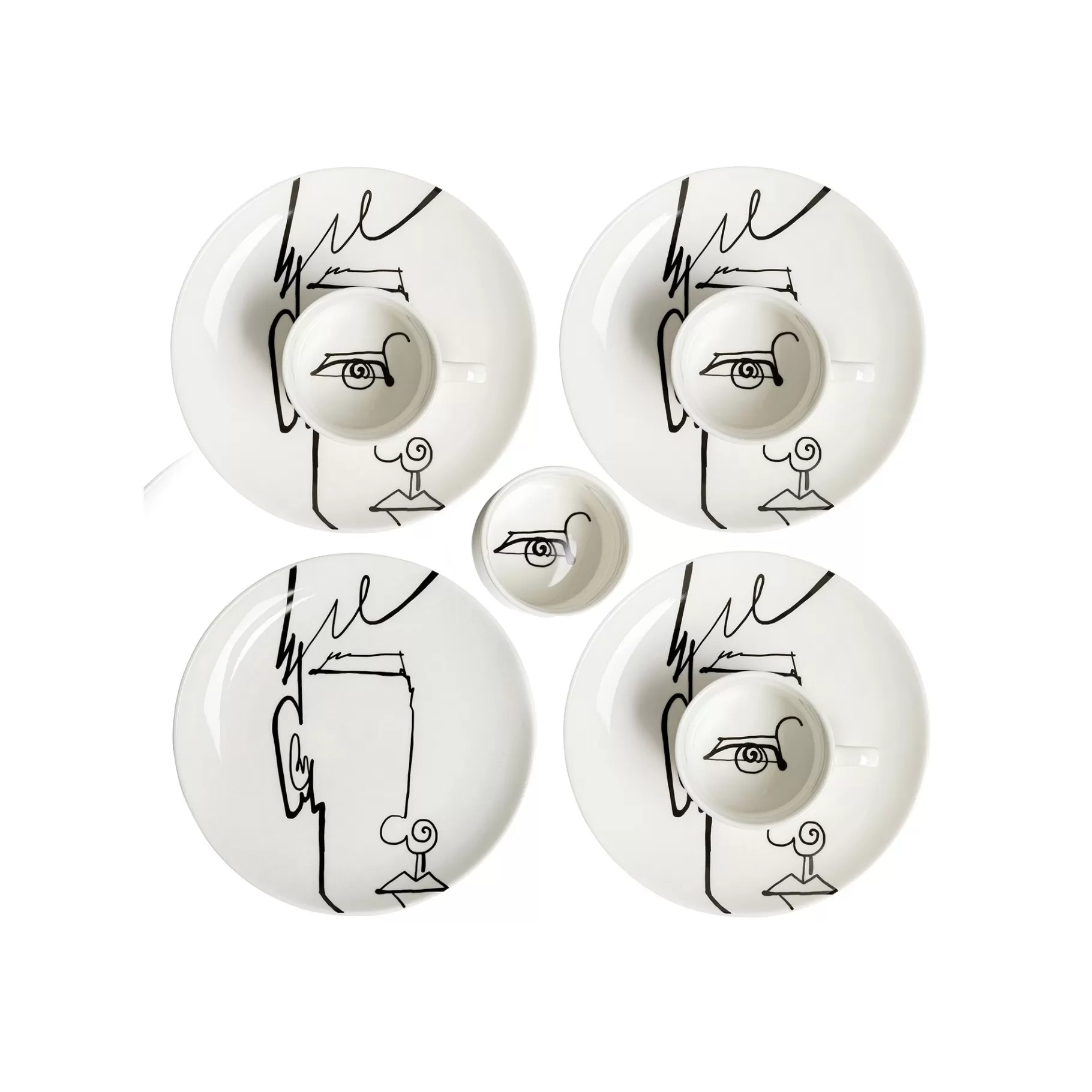 Outlet Tasses Viso Homme Set De 4 Vaisselle