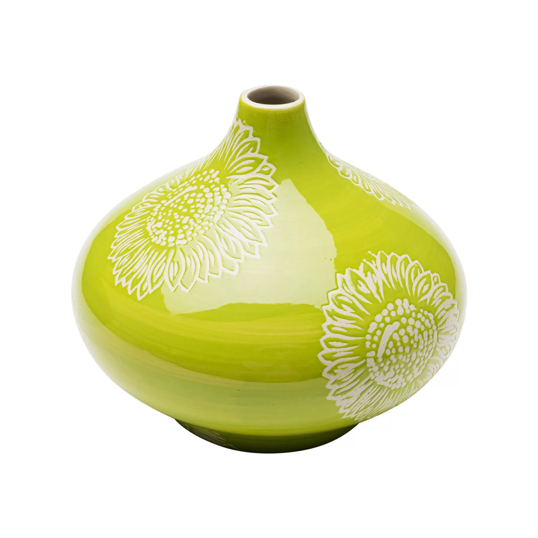 Clearance Vase Big Bloom Vert 21cm Vase