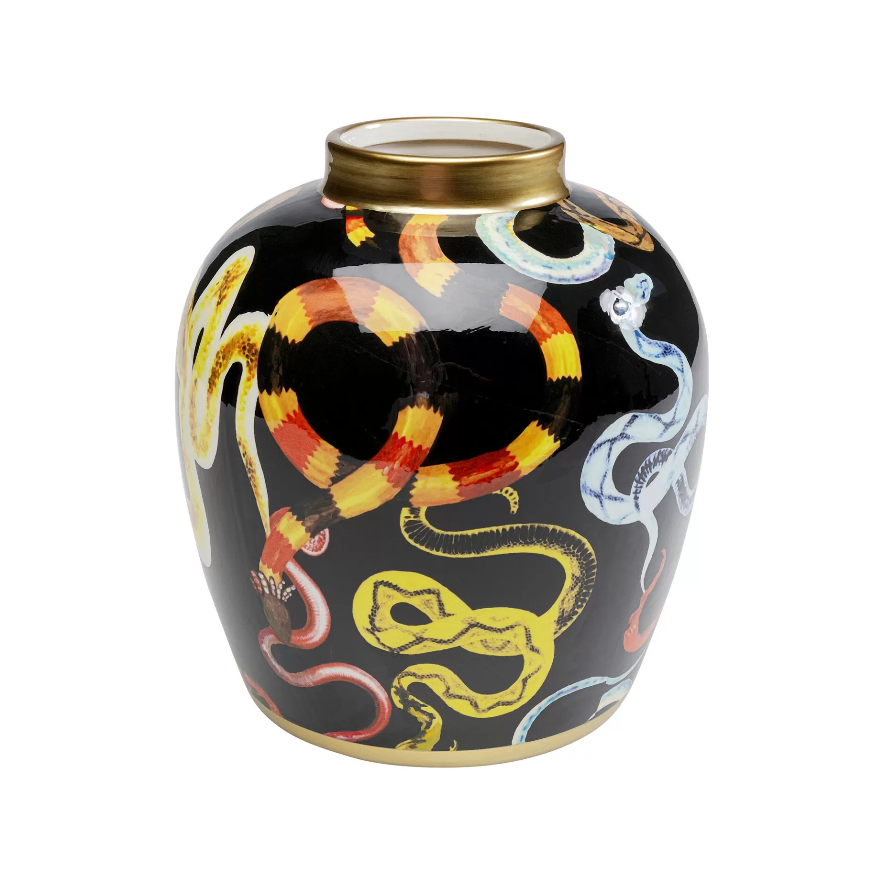 Sale Vase Noir Serpents 22cm Vase