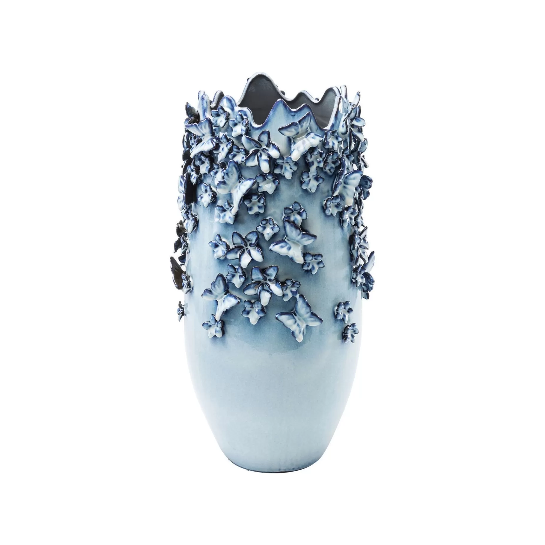 Clearance Vase Papillons Bleu Clair 50cm Vase