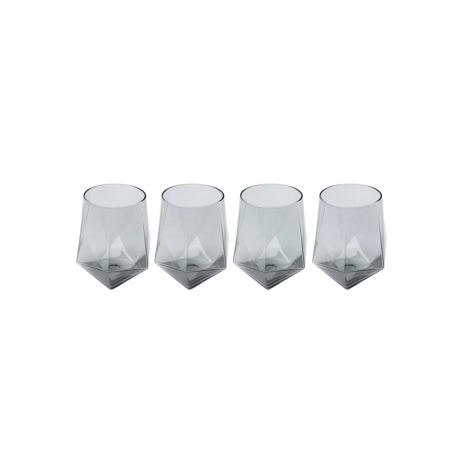 Cheap Verres à Eau Diamond Fumé Set De 4 Vaisselle