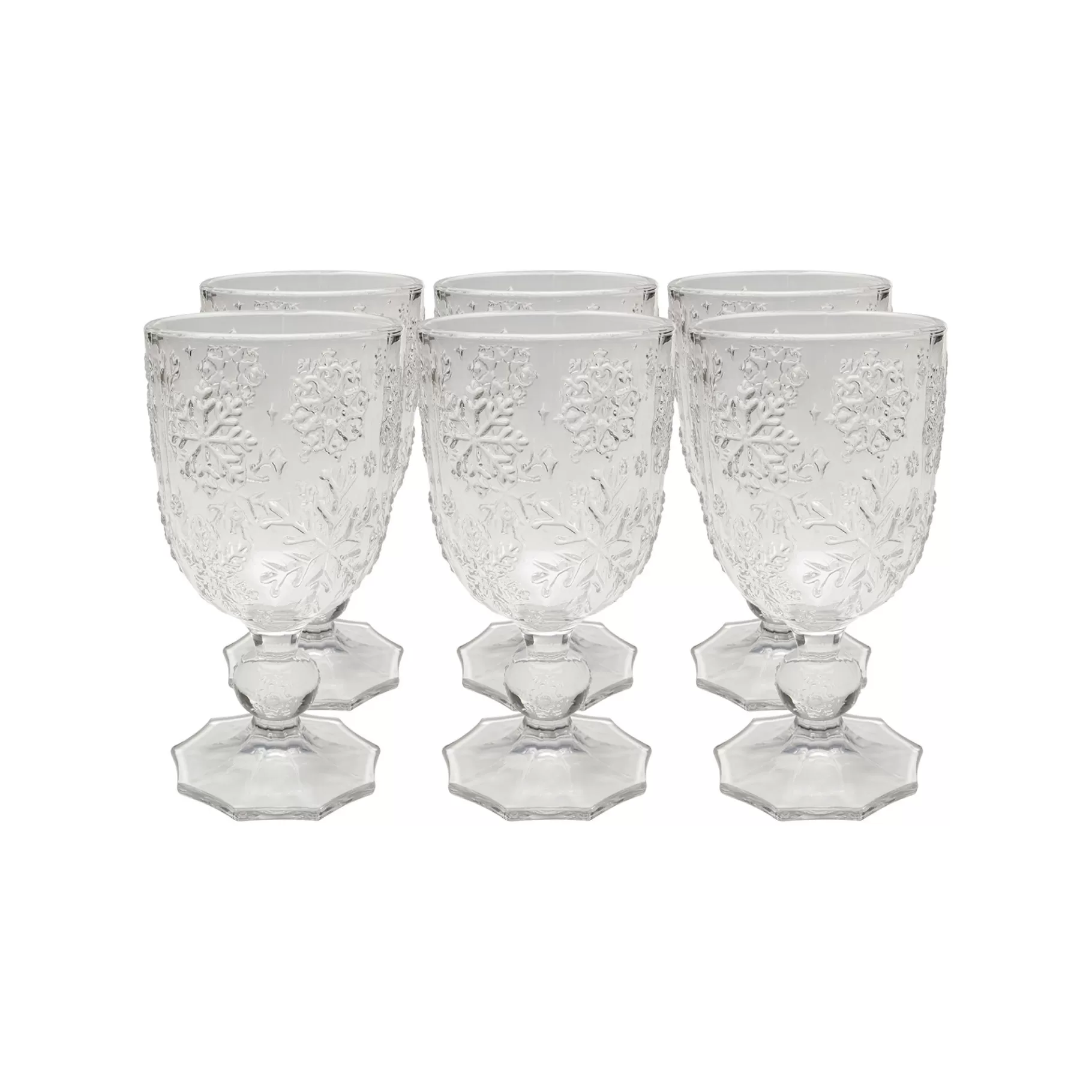 Sale Verres à Vin Ice Flowers Set De 6 Vaisselle